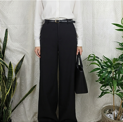 Calça preta pantalona M/40