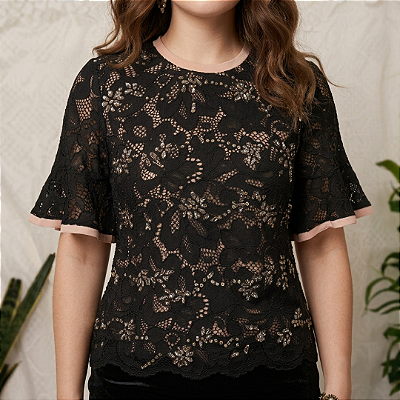 Blusa Le Lis Blanc preta M