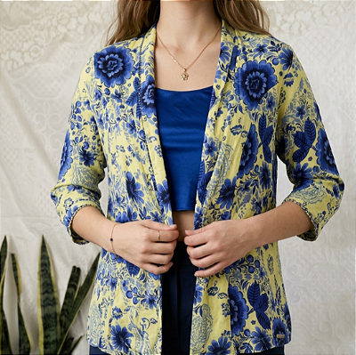Kimono floral viscose M