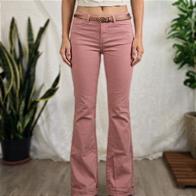Calça flare rosa Carmim 36