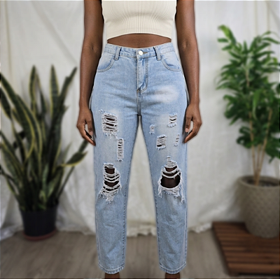Calça jeans destroyed M