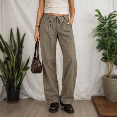 Calça cargo caqui y2k 38