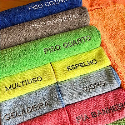 Kit com 12 Panos de Limpeza