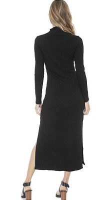 Vestido Longo Mídi Modal Preto G
