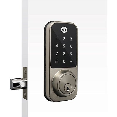 Fechadura Digital Ydd 120 Cromada Senha, Chave A Prova Dagua