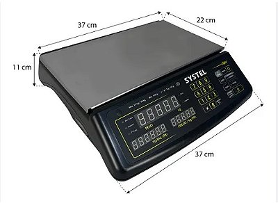 Balanca CLIPSE c/Bateria 30kg PRETA sem Torre