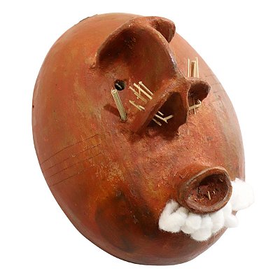 Máscara de Cerâmica Indígena  – Matiz  Ritual do Maruwin