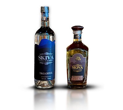 Cachaça Skiva Tradicional + Carvalho - 750ml cada