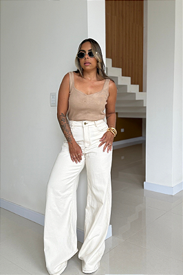 Regata Cropped Modal Alça Larga 2333