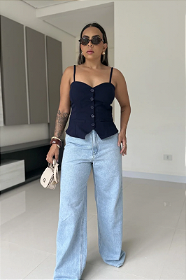 Regata Alfaiataria Aberta Frente C/ Botões 3950