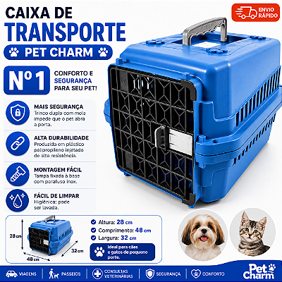 Caixa de Transporte N1 Pequena Colorida Com Porta Preta