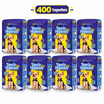 8 Pacotes Tapete Higiênico Para Cães - 400 Unidades 60x50cm