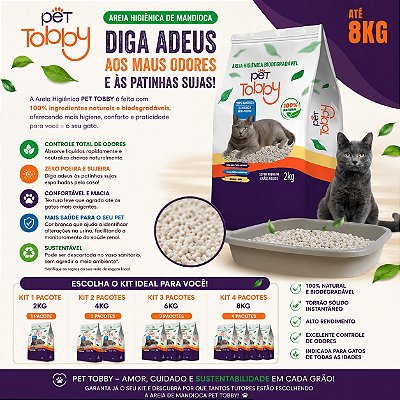Areia Higiênica Para Gato De Mandioca Biodegradável