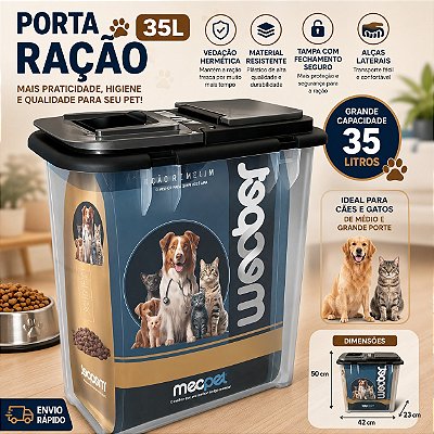 Mec Box Caixa de Ração 35Litros Mec Pet