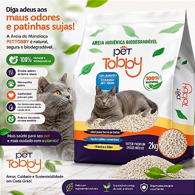 Areia De Mandioca Pet Tobby