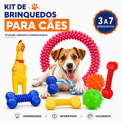 Kit De Brinquedo Para Cães Morder Mordedor