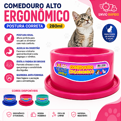 Comedouro Bebedouro Elevado 280ML