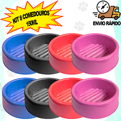 Kit 8 Comedouro Simples 150ml