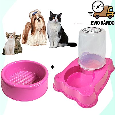 KIT Bebedouro Automatico + Comedouro 500ml