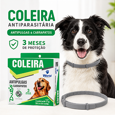 Coleira Antipulgas e Carrapatos 17g 56cm