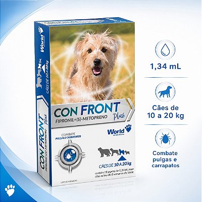 Con Front Anti-Pulgas e Carrapatos 10 A 20Kg 1,34ml