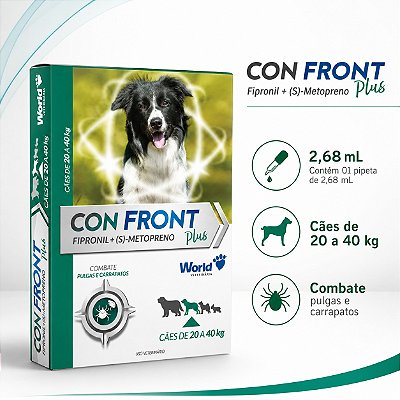 Con Front Anti-Pulgas e Carrapatos 20 A 40Kg 2,68ml