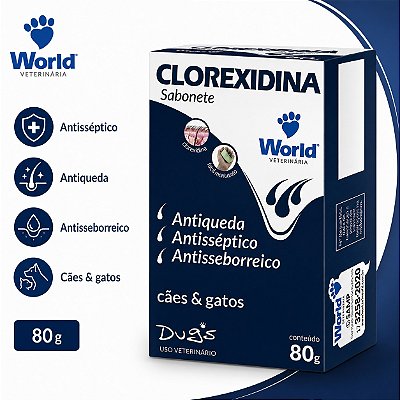 Sabonete de Clorexidina Antisséptico Para Cães