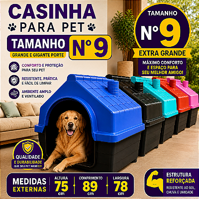 Casa Casinha Para Cachorro Grande Porte N9