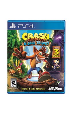 CRASH BANDICOOT N SANE TRILOGY - PS4 - SEMI NOVO