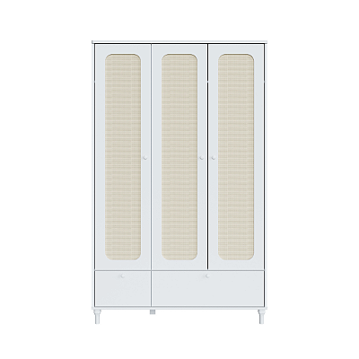 Guarda-Roupa Infantil 3 Portas Rattan Coleção Fofura
