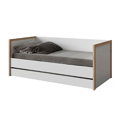 Cama Babá Com Encosto + Cama Auxiliar Coleção Wood