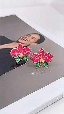 Brinco Flor Resinado