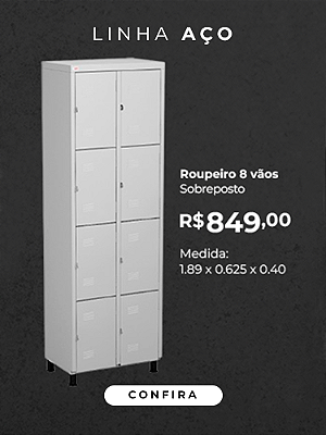ROUPEIRO 8 VÃOS SOBREPOSTOS