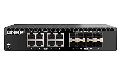QSW-3216R-8S8T Qnap - Switch Não Gerenciável com 16 Portas