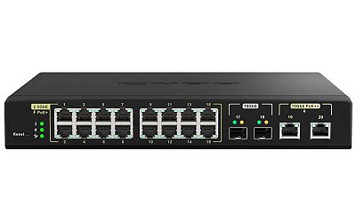 QSW-M2116P-2T2S Qnap - Switch Gerenciável PoE de 20x portas