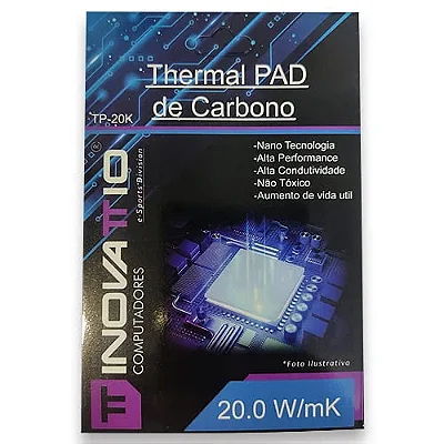 Thermal Pad TP-20K de Carbono e Silicone