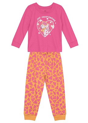 Pijama Infantil Menina Poodle Brandili