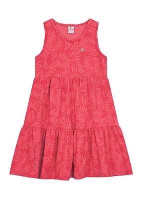 Vestido Infantil Menina de Folhas Brandili
