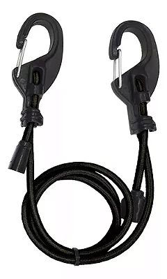 Elástico Regulável com Mosquetão X2 Preto 1,2m