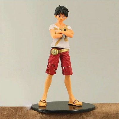 Boneco Monkey D. Luffy 16cm One Piece Rei dos Piratas - Figura de Ação Colecionável