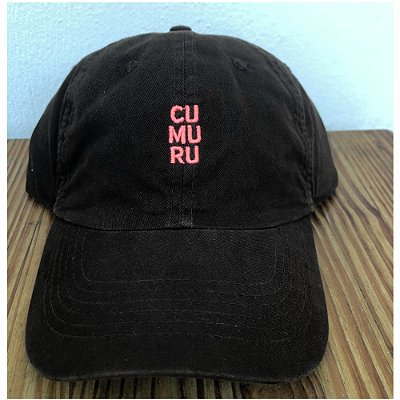 Boné Dad Hat CU MU RU Marrom Bordado