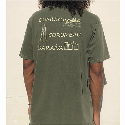 Camisa Estonada Cumuru, Corumbau, Caraíva, Verde Escuro
