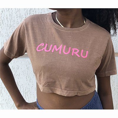 Cropped Estonado Cumuru Marrom