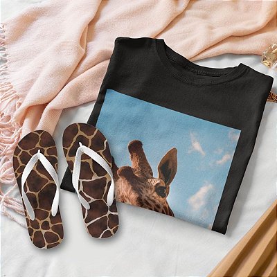 Combo Girafa: T-shirt  + Chinelo de dedo