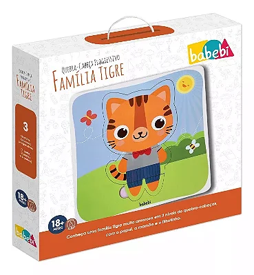 Quebra-Cabeça Progressivo Família Tigre | Babebi | 6002