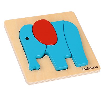 Tabuleiro de Encaixe - Elefante | Tooky Toy | TKG011
