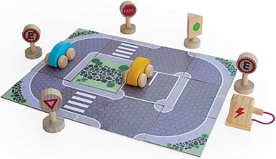 Brinquedo Estrada com Carrinhos e Acessórios | Lume | LM100