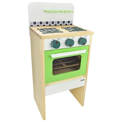 Fogão Infantil de Madeira (Verde Menta) | NewArt Toys | 366