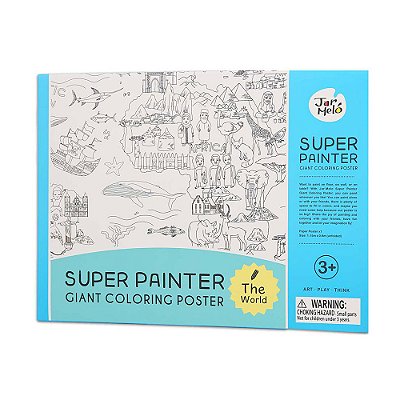 Super Pôster Para Colorir: Mundo | JarMelo | Código: JA90107