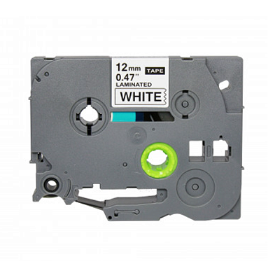 Fita Rotuladora TZE-231 TZC 231 12mm Compatível Brother Branco e Preto